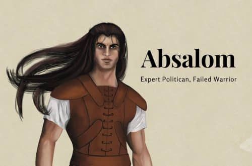 Image of Absalom in the Bible, David's son.